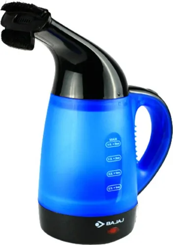Image of Bajaj GS1 600 Watt Garment Steamer Cum Kettle, Black/Blue