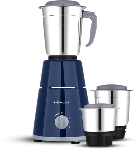Image of BAJAJ GX 1 500 W Juicer Mixer Grinder (GX1 Blue | 3 Jars | Blue)