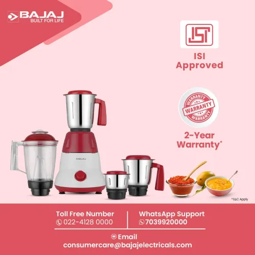 Image of BAJAJ GX-75 750 W Juicer Mixer Grinder