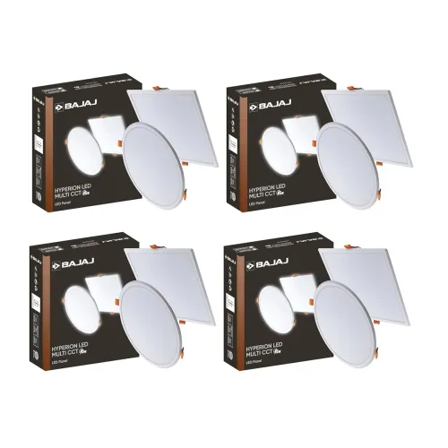 Image of Bajaj Hyperion LED CCT Panel 5W Square Pack of 4