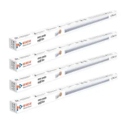 Bajaj Ivora 20W Led Tubelight | 2000 Lm Led Tubelight | Round Led Batten (White, Pack Of 4) |