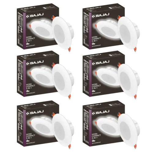 Image of Bajaj Ivora 3W LED Downlight (Pack of 6)