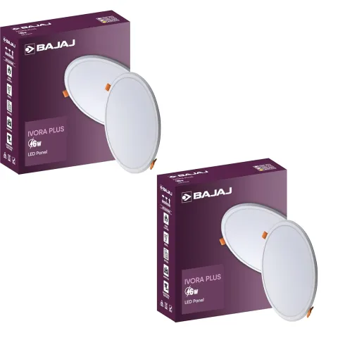 Image of Bajaj Ivora LED Panel Light Pack of 2