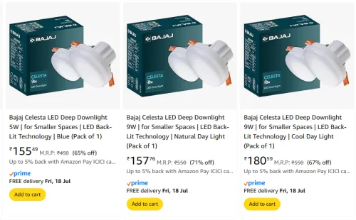 Image of Bajaj LED Minimum 65% Discount