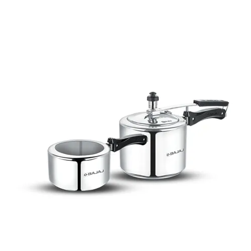 Image of Bajaj New Shakti 2L, 3L Inner Lid Aluminium Pressure Cooker Combo