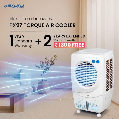 Image of Bajaj PX97 Torque New 36L Personal Air Cooler For Home | High Speed Fan |.