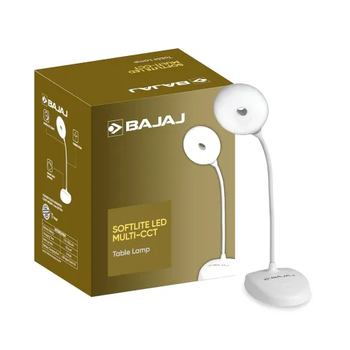 Image of Bajaj Softlite LED Multi-CCT 3 in 1 Color Modes Table Lamp | 360 Degree Rotating Head |
