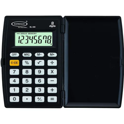 Image of Bambalio BL-300 pocket calculator, 8 digits, single unit.