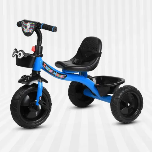 Image of Basket,Seat Belt,Rubber Tyre Comfortable Tricycle Kiddo for 2,3,4,5 Years Baby Kids Tricycle