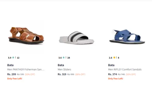 Image of Bata Men Footwear Starting At ₹299