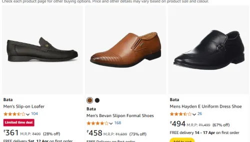 Image of Bata Men's Formal Shoes Starting at just ₹361
