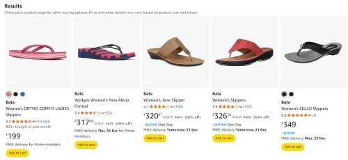 Image of Bata Women's Orchid Slipper Starting at 70% discount