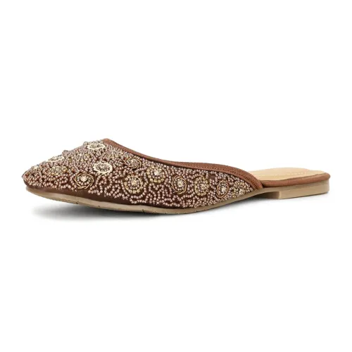Image of Bata Women's Peach Flat Mule E Slipper