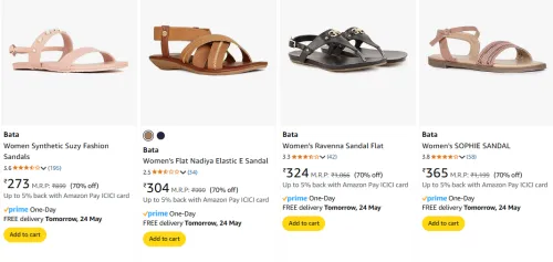 Image of Bata Women's Footwear at minimum 70% Discount