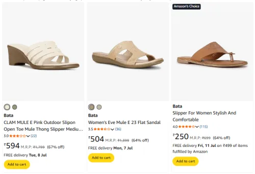 Image of Bata Women's Footwear Upto 76% Discount