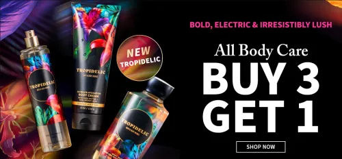 Image of Bath & Body Works Offer: Buy 3 Get 1 Body Care Products