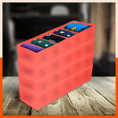 Image of Bathla DORI Stackable Drawer Organisers – Set of 4 (Melon)