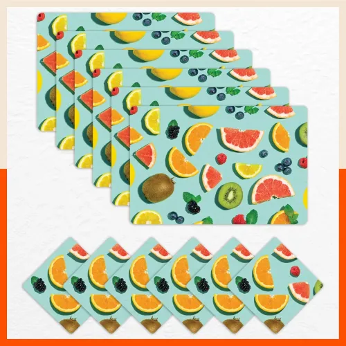 Image of Bathla Table Mats - Set of 6 for Home Dining Table