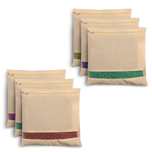 Image of BB BACKBENCHERS Cotton Saree Covers (6-Pack)