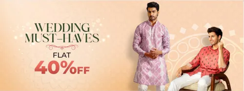 Image of be desi Wedding Sale Offer: Get 40% Discount on Men Wedding Wears
