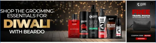 Image of BEARDO Diwali Offer :Up to 60% off + get a Free Travel Pouch