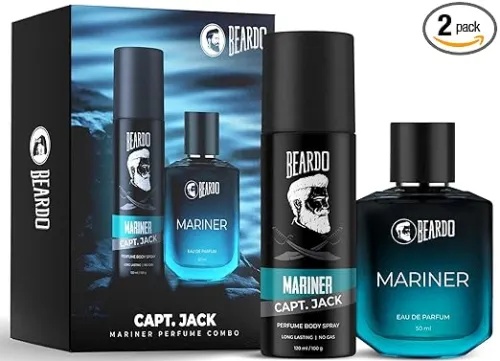 Image of Beardo Mariner Perfume EDP 50ml & Mariner Captain Jack Perfume Body Spray 120ml for Men 