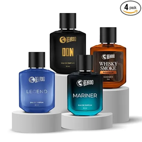 Image of Beardo Don, Whiskey Smoke Bourbon, Mariner & Legend Perfume for Men (Set of 4 x 50ml)