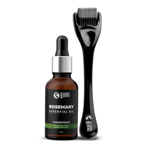 Image of Beardo Rosemary Essential Oil, 15 ml & Derma Roller