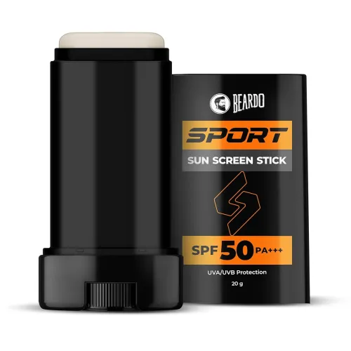 Image of Beardo Sport Sunscreen Stick| Easy Reapplication | SPF 50 Pa+++ Broad Spectrum, UVA/UVB Rays Protection|