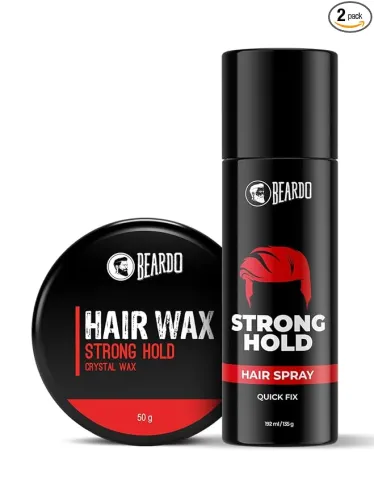 Image of Beardo Strong Hold Hair Styling Kit (Hair Spray 192ml + Wax 50g)