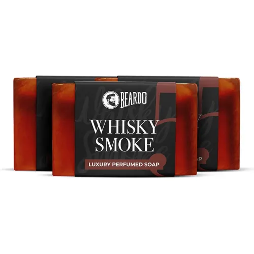 Image of Beardo Whisky Smoke perfumed luxury soap 75gms pack of 3