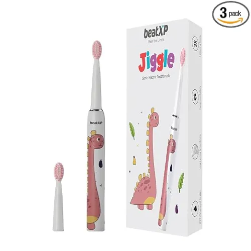 Image of beatXP Jiggle Sonic Electric Toothbrush for Kids with 2 Brush Heads