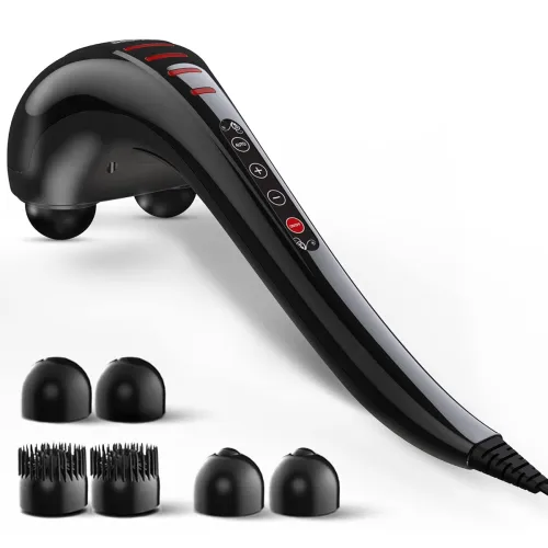 Image of beatXP Thunder Body Massager Machine for Pain Relief with 3 Attachment Pairs