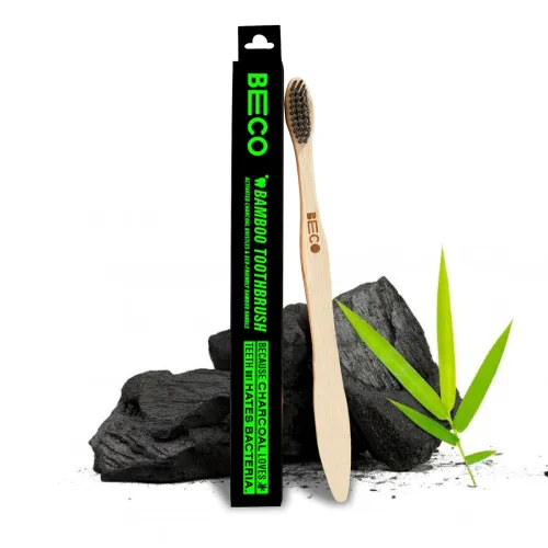 Image of Beco Bamboo Charcoal Toothbrush Eco-Friendly