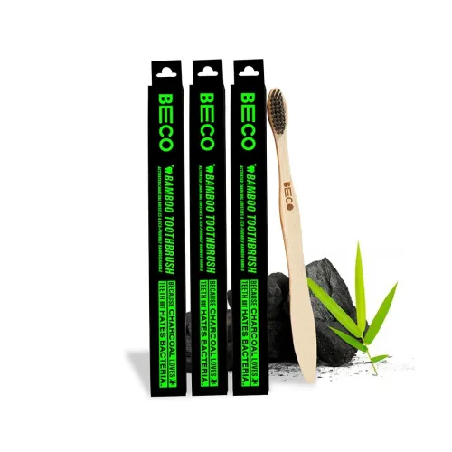 Image of Beco Compostable Bamboo Toothbrush (Pack of 3)
