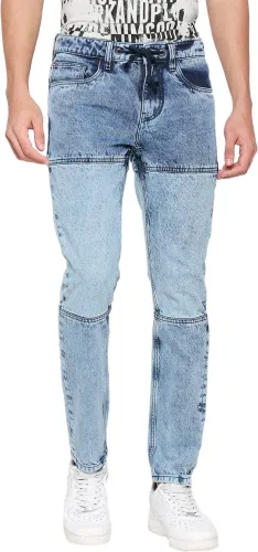 Image of BEING HUMAN Men Dark Blue Jeans