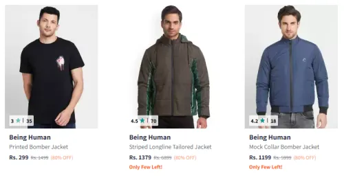 Image of Being Human Men's Jackets min. 80% Discount