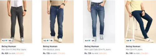 Image of Being Human Men's Jeans up to 85% Discount