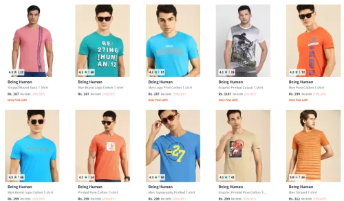 Image of Being Human Men's T-shirts Flat 75% off