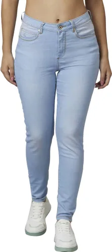 Image of BEING HUMAN Women Skinny Mid Rise Blue Jeans