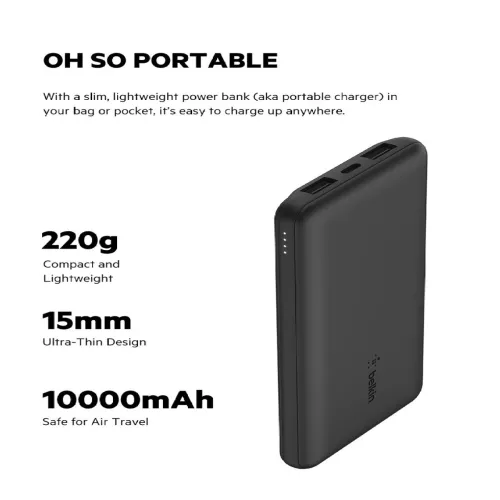 Image of Belkin 10,000 mAh 15W 3-Port Power Bank