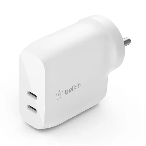 Image of Belkin Dual Port USB-C (Type C) 40W Wall Charger/Adapter