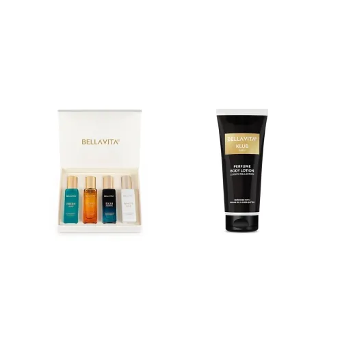 Image of Bella Vita Luxury Unisex Eau De Parfum 4 x 20ml Argan Oil and Shea Butter 200 ml