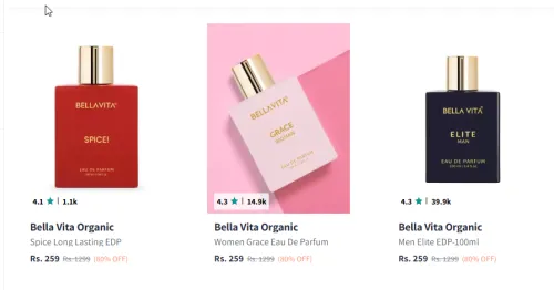 Image of Bella Vita Organic Perfum up to 80% Discount