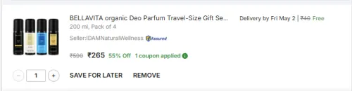 Image of Bellavita organic Deo Parfum Travel-Size Gift Set 200ml