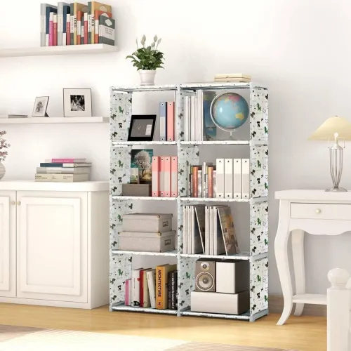 Image of BEMITH Book Self – 8 Layer Portable Book Shelf, Kids Books Racks for Home Plastic