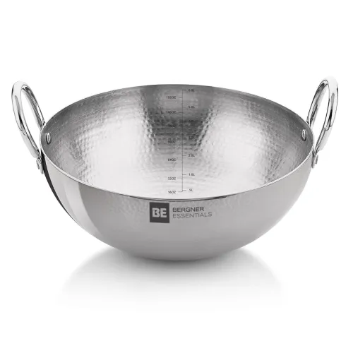 Image of Bergner BE Essentials 32cm Kadhai – 6.5L Stainless Steel