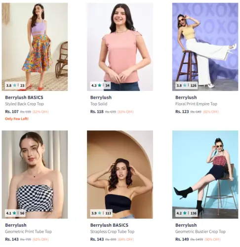 Image of Berrylush Brand Women's Clothing @ Minimum 80% Discount