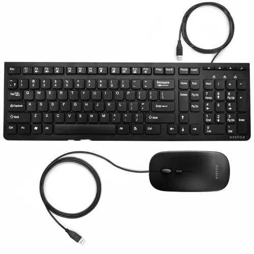 Image of Bestor Wired Keyboard and Wired Mouse Combo 