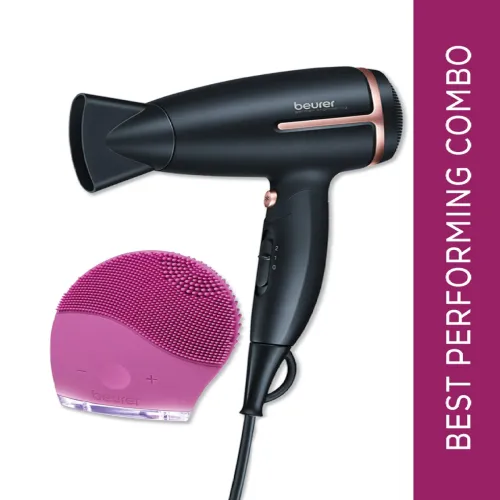 Image of beurer 2-Pcs Hair Dryer & Face Cleanser Brush